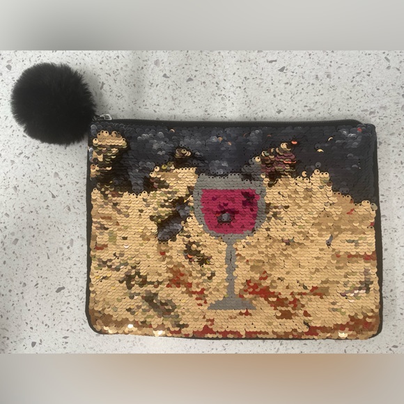 Fun sequin wine clutch by Stella & Dot - Picture 1 of 5